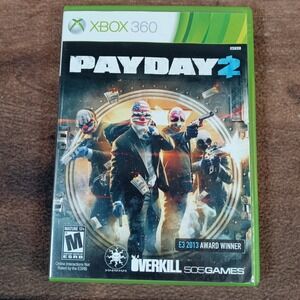 PAYDAY 2 XBOX 360 GAME DISC CASE MANUAL